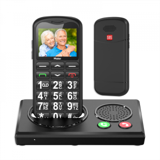 Maior Seniorentelefoon 4G + Docking Station black