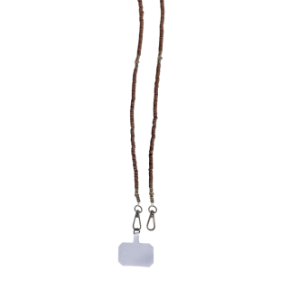 Lomify Lanyard Dark Brown / Gold