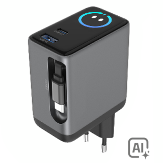iNcentive 100W Smart AI Fast Charger  + Retractable USB-C Cable (VT404)
