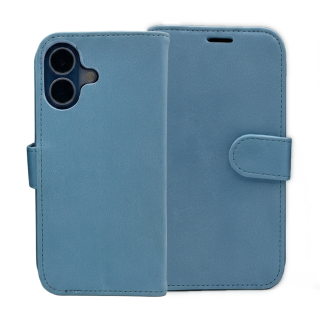 PU Wallet Deluxe for iPhone 16 Sky Blue