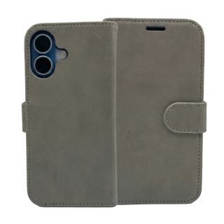 PU Wallet Deluxe for iPhone 13/14/15 Pearl Gray