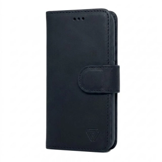 Platina Wallet Case 100% leer for iPhone 13 Pro Black