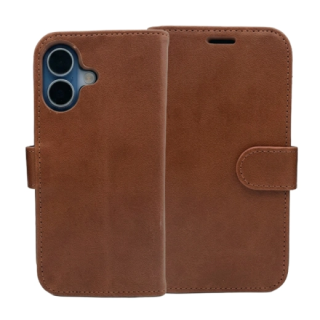 PU Wallet Deluxe for iPhone 16 Brown