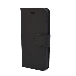 PU Wallet Deluxe Galaxy for S22 Ultra Pitch Black