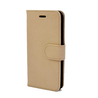 PU Wallet Deluxe Galaxy for J6 2018 Ivory Beige