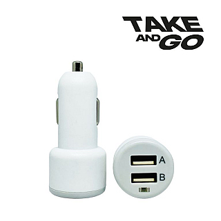 Take and Go USB-A Dual autolader 2.1A White