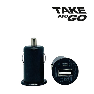 Take and Go USB-A autolader 1A zwart