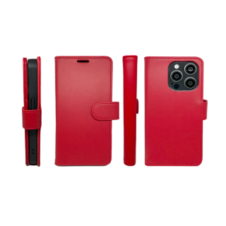 PU Wallet Deluxe for iPhone 15 Pro Lipstick Red