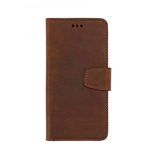 Platina 2 in 1 Case 100% leer for iPhone 13 Pro Max Brown