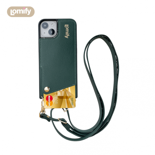 Lomify Corded Case for iPhone 14 Dark Green