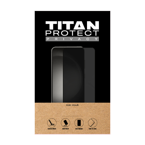 TITAN PROTECT Privacy Glass for iPhone Duo