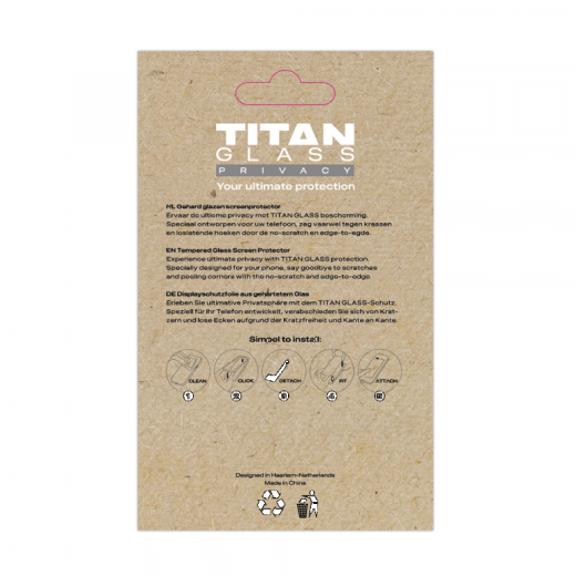 TITAN PROTECT Privacy Glass for iPhone 16 Pro/17/17 Pro