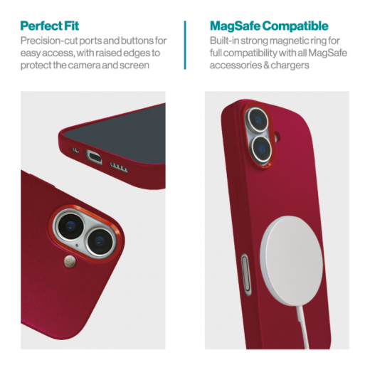 Premium Back Cover (MagSafe Compatible) for Galaxy A57 Red