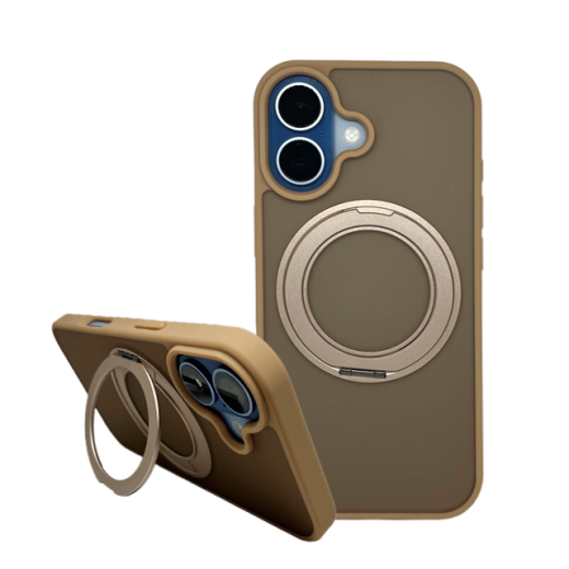 Matt Kickstand Case (MagSafe Compatible) for iPhone 16 Pro Max Brown