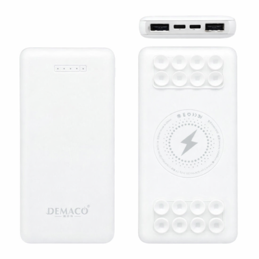 Mobile Powerbank 10.000mAh Wireless Charging White B12