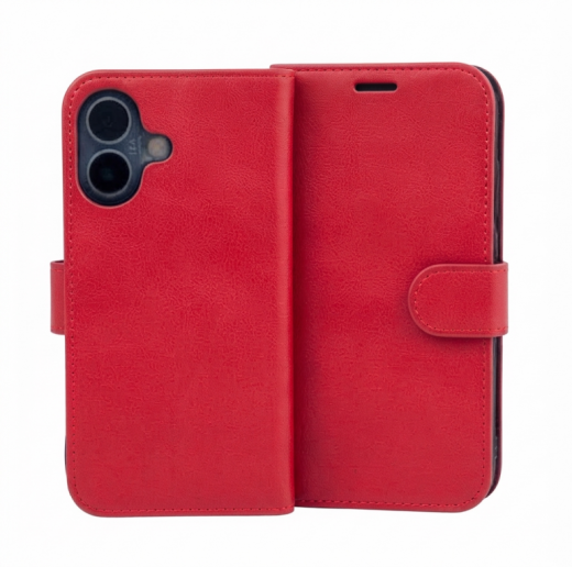 PU Wallet Deluxe for iPhone 15 Pro Lipstick Red