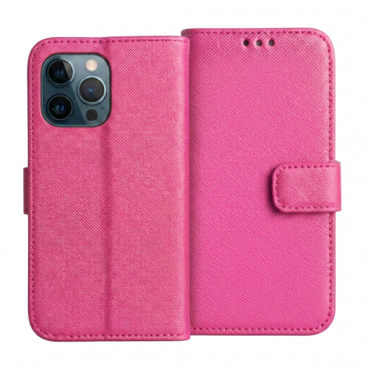 PU Wallet Premium for iPhone 15 Pro Fuchsia Pink NEW