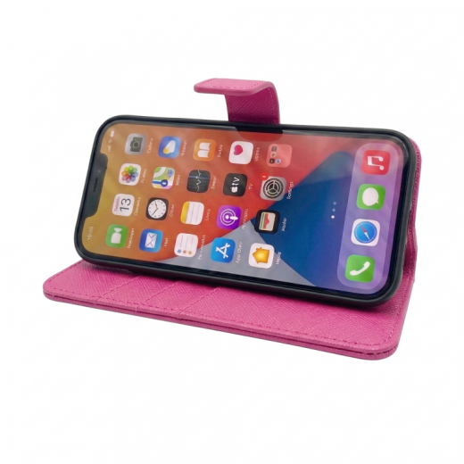 PU Wallet Premium for Galaxy A53 Fuchsia Pink NEW