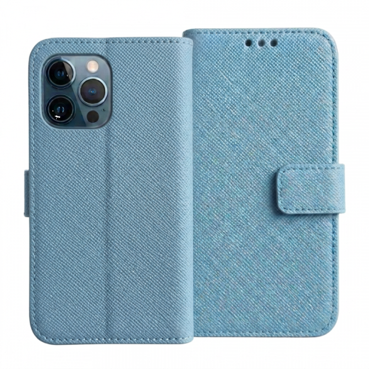 PU Wallet Premium for iPhone 16 Plus Denim Blue NEW