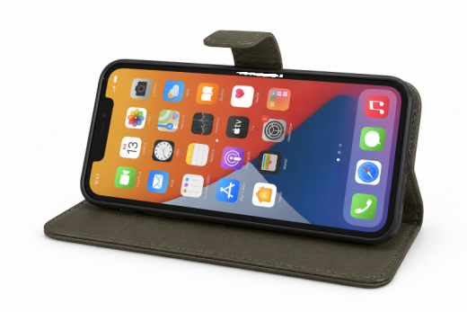 PU Wallet Premium for iPhone 13 Mini Fox Grey