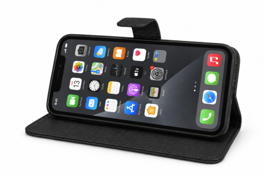 Premium Leather Wallet Case for Galaxy A5 2017 Black