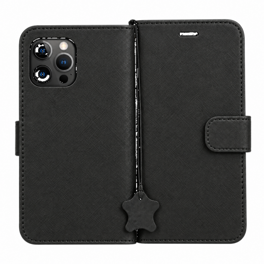 Premium Leather Wallet Case for Galaxy A3 2017 Black