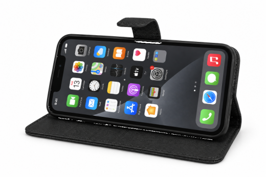 Premium Leather Wallet Case for Galaxy A3 2017 Black