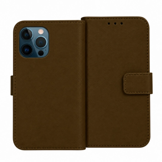 PU Wallet Premium for iPhone 13 Dark Taupe