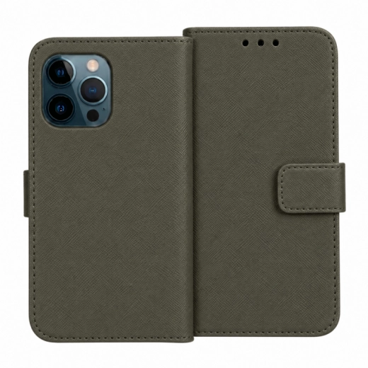 PU Wallet Premium for iPhone 13 Pro Max Fox Grey