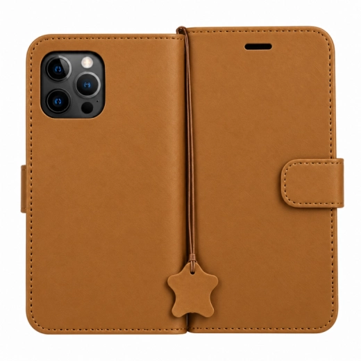 Premium Leather Wallet Case Galaxy S9 Plus Cognac