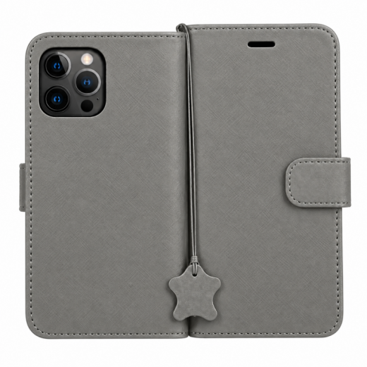 Premium Leather Wallet Case Galaxy S7 Grey