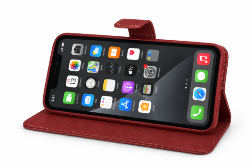 Premium Leather Wallet Case Galaxy S8 Red