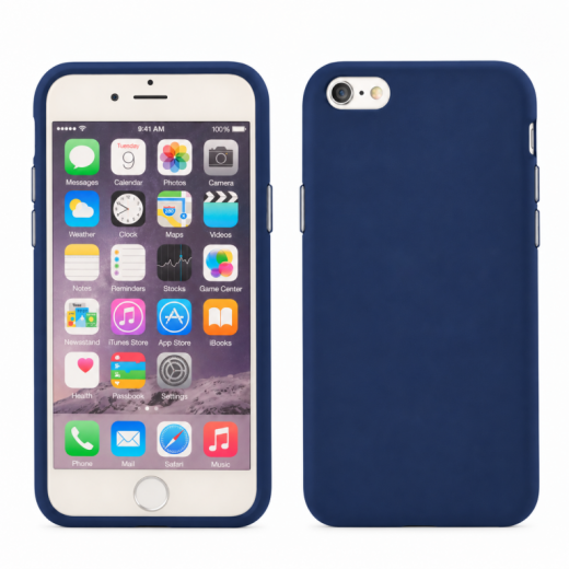 Silicon Flat Case for iPhone XR Dark Blue
