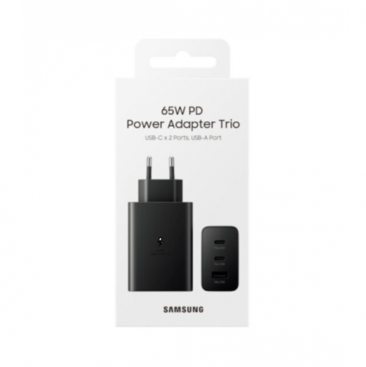 Power Adapter 65W Trio (2x USB-C & 1x USB-A) EP-T6530NBEGEU Black Blister