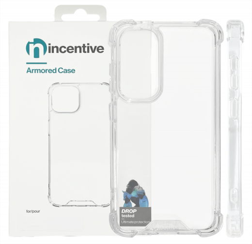 Armored Silicon Case for iPhone 17 Pro Max / 18 Pro Max Clear (iNcentive Blister)