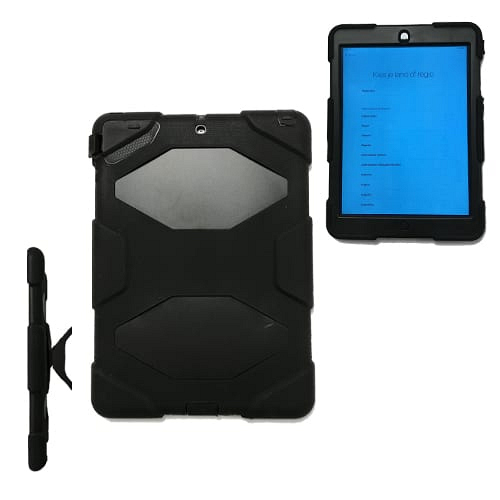 Shock Proof Rugged Layer Case for iPad 9.7" 2017/2018 Black