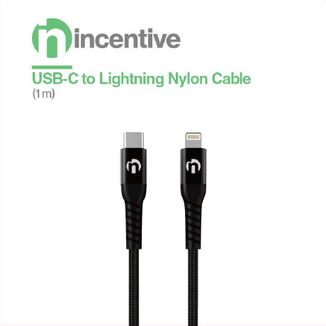iNcentive Strong Nylon USB-C to Lightning Cable 1 meter (VT208)