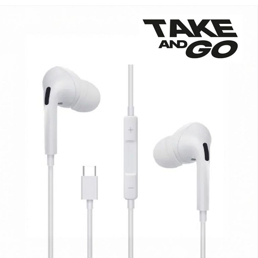 Take and Go USB-C In-Ear Stereo Headset with Remote