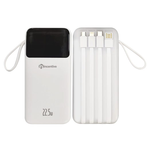 iNcentive Powerbank 10.000 mAh including cables (Lightning / USB-C / USB-A / Micro) VT-PBB11