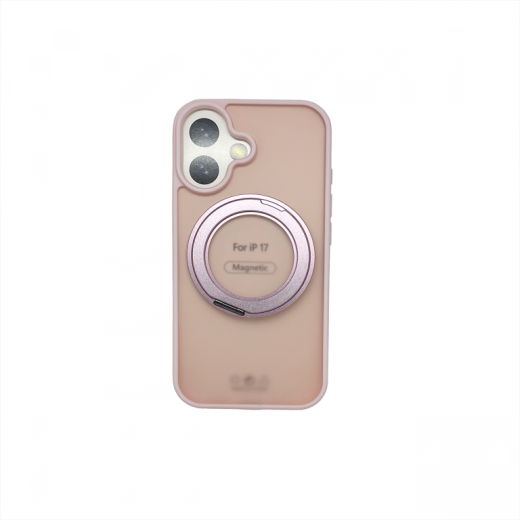 Matt Kickstand Case (MagSafe Compatible) for iPhone 13/14/15 Pink