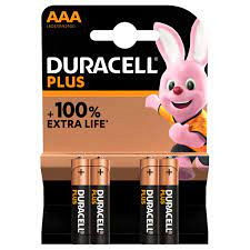 DURACELL Plus MN2400 1.5V AAA-Cells (4 pack)
