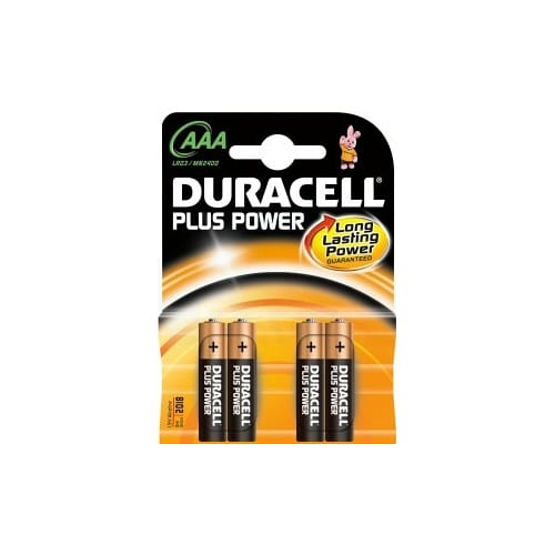 DURACELL Plus MN2400 1.5V AAA-Cells (4 pack)