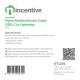 iNcentive Nylon Braided Kevlar Cable USB-C to Lightning 1 meter Apple MFI certified (VT374)