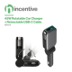 iNcentive 45W Rotatable Car Charger + Retractable USB-C Cable (VT334)