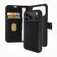 Platina Real Leather 2-in-1 Wallet (MagSafe Compatible) for iPhone 17 Pro Max 18 Pro Max Black