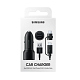 Car Charger Dual USB Port 15W + Combo Cable USB-C & Micro-USB EP-L1100WBEGEU Blister