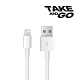 Take and Go USB-A to Lightning Cable 2 meter white