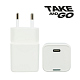 Take and Go USB-C lader GaN 20W wit