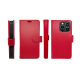 PU Wallet Deluxe for iPhone 15 Pro Lipstick Red