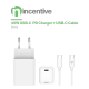iNcentive Travel Adapter 45W PD USB-C + USB-C to USB-C Cable (VT398)